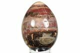 Colorful, Polished Petrified Wood Egg - Madagascar #245377-1